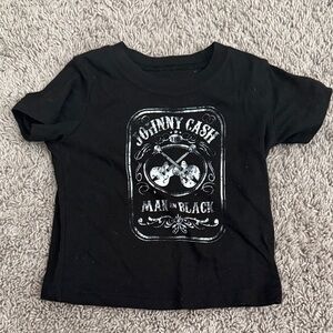 Johnny Cash Kids Black Graphic Tee